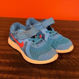 Nike Kids Blue and Red Sneakers